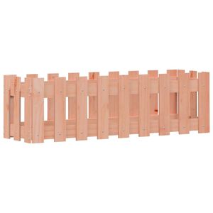 vidaXL Rabata ogrodowa z płotkiem, 100x30x30cm, lite drewno daglezjowe