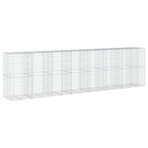 vidaXL Kosz gabionowy z pokrywą, 750x100x200 cm, galwanizowane żelazo