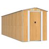 vidaXL Szopa ogrodowa, jasnobrązowa 192x606x223 cm, stal galwanizowana