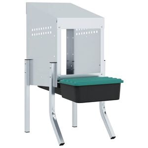 vidaXL Kurnik 1 komora z nogami ocynkowana stal