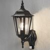 KONSTSMIDE Lampa ścienna Firenze świecąca w g&oacute;rę, czujnik, czarny mat