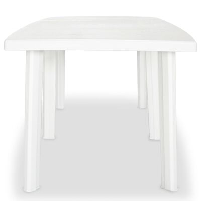 vidaXL Stół ogrodowy, biały, 210 x 96 x 72 cm, plastikowy