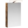vidaXL Szafka z lustrem do łazienki Dąb wędzony 40 x 10,5 x 60,5 cm
