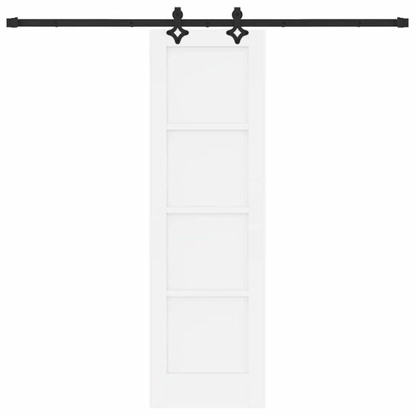 vidaXL Drzwi przesuwne ORKDAL Biały 61 x 198,5 cm Lite drewno sosnowe