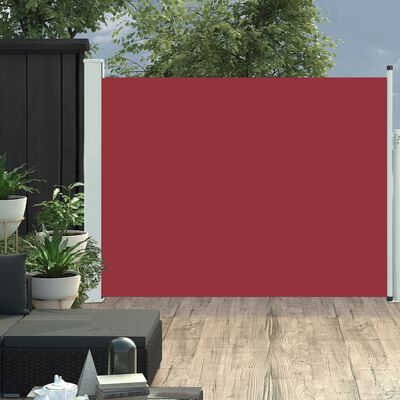 vidaXL Wysuwana markiza boczna na taras, 140 x 500 cm, czerwona