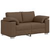 vidaXL Sofa 3 pcs Brązowy Tkanina lniana