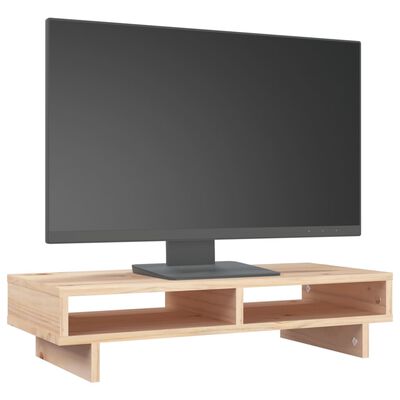 vidaXL Podstawka na monitor, 60x27x14 cm, lite drewno sosnowe