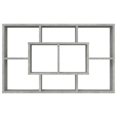 vidaXL Półka ścienna, betonowa szarość, 85x16x52,5 cm