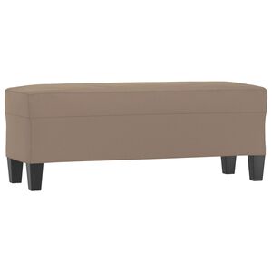 vidaXL Ławka, taupe, 100x35x41 cm, obity mikrofibrą
