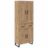 vidaXL Highboard z szufladą Dąb rzemieślniczy 69,5 x 34 x 180 cm
