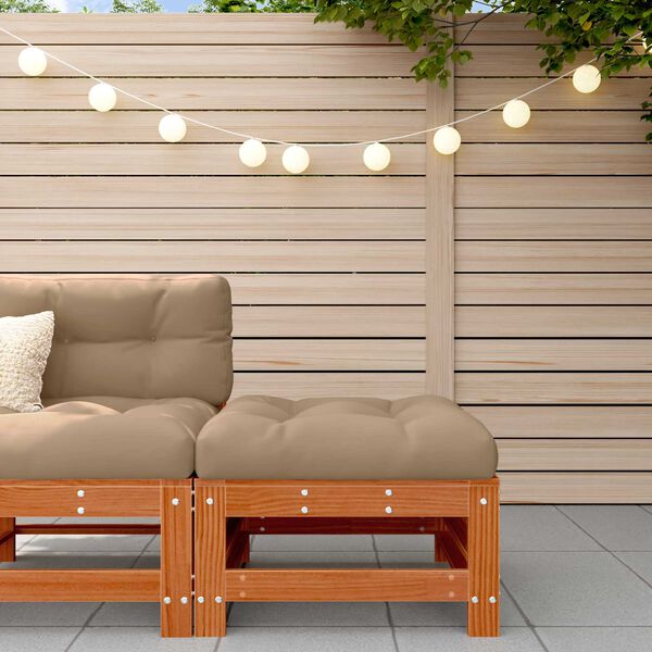 vidaXL Podn&oacute;żek ogrodowy Lite drewno sosnowe Woskowy Brąz