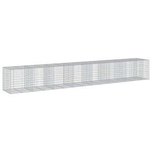 vidaXL Kosz gabionowy z pokrywą, 750x100x100 cm, galwanizowane żelazo