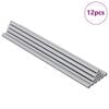 vidaXL Rura gwintowana 12 szt. srebrny 6 x 170 mm Stal
