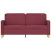 vidaXL Sofa 2-osobowa, winna czerwień, 140 cm, tapicerowana tkaniną
