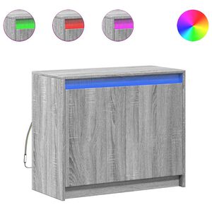 vidaXL Szafka z LED, szary dąb sonoma, 72x34x61 cm
