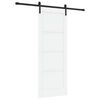 vidaXL Drzwi przesuwne 78 x 202 cm Drewno inżynieryjne biały i czarny