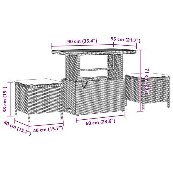 vidaXL Zestaw Sof na Ogr&oacute;d z poduszką 8 pcs Czarny polirattan