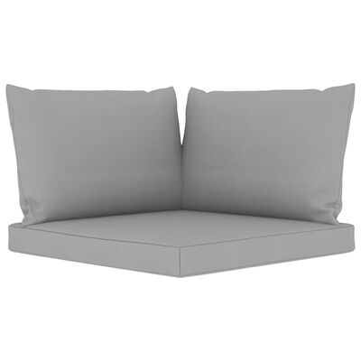 vidaXL Poduszki na sofę z palet, 3 szt., szare, tkanina