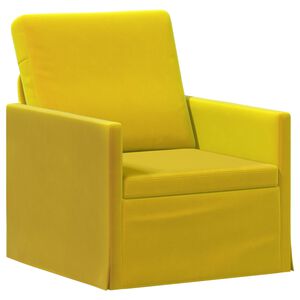 vidaXL Sofa pojedyncza ż&oacute;łty 70 x 81 x 82 cm Welur