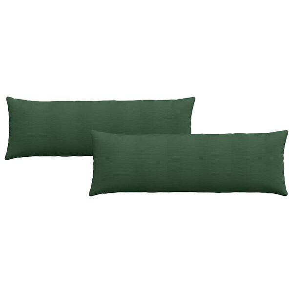 vidaXL Poduszki na sofę 2 pcs Ciemna zieleń 120 x 40 cm