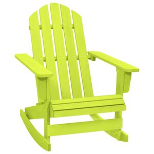 vidaXL Ogrodowy fotel bujany Adirondack, lite drewno jodłowe, zielone