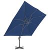 vidaXL Parasol wiszący z aluminiowym słupkiem, 4x3 m, błękit lazur