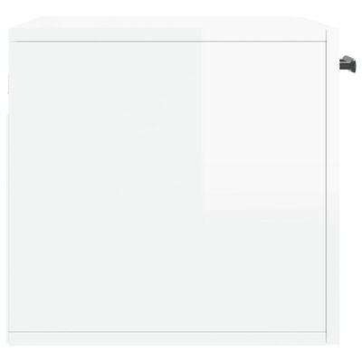 vidaXL Szafka wisząca, biała na wysoki połysk, 60x36,5x35 cm