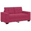 vidaXL Sofa 3 pcs Czerwony Wiatr Tkanina lniana