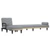 vidaXL Sofa rozkładana L, jasnoszara, 260x140x70 cm, tkanina