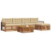 vidaXL Zestaw sof na zewnątrz z poduszką 6 pcs Naturalny i Beżowy