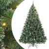 vidaXL Sztuczna choinka z 300 diodami LED Zielony 240 cm PE i PVC