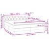 vidaXL Ł&oacute;żko typu Box Spring z materacami Ciemnoszary 180x210 cm