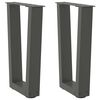 vidaXL Nogi do stolika kawowego w kształcie litery V 2 szt. Antracyt 38x(42-43,3) cm Stal