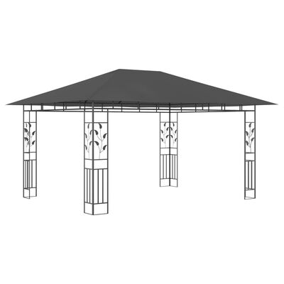 vidaXL Altana ogrodowa z moskitierą, 4x3x2,73 m, kremowa, 180 g/m²
