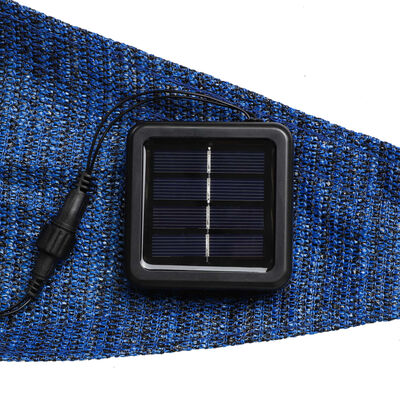 HI Żagiel przeciwsłoneczny z 100 LED, jasnoniebieski, 3,6x3,6x3,6 m