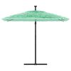 vidaXL Parasol ogrodowy na stalowym słupku, zielony, 269x269x235 cm