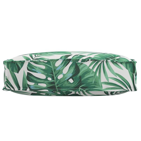 vidaXL Poduszka na siedzisko z palet Wz&oacute;r w liście 60 x 60 x 12 cm