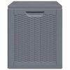 vidaXL Skrzynia ogrodowa, szara, rattan PP, 90 L