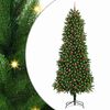vidaXL Choinka z 300 diodami LED z podstawą Zielony 240 cm PE
