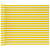 vidaXL Parawan balkonowy, ż&oacute;łto-biały, 75x300 cm, HDPE