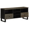 vidaXL Szafka pod telewizor, czarna, 100x33x46 cm, lite drewno mango