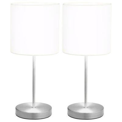 vidaXL Lampy stołowe, 2 szt., dotykowe, białe, E14