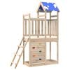 vidaXL Wieża zabaw naturalny 110,5 x 52,5 x 215cm Lite drewno sosnowe