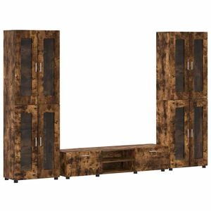 vidaXL Zestaw szafek RTV FLORIN Dąb wędzony Materiał drewnopochodny