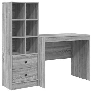 vidaXL Biurko Szary Sonoma 135,5 x 50 x 127 cm 2 szt.