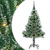 vidaXL Sztuczna choinka z śnieżnym pokryciem z lampkami LED 120 cm