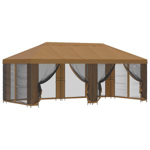 vidaXL Altana z bokami 6 x 3 m Beżowy Poliester i Stal 190