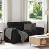 vidaXL Sofa 2-osobowa Czarna 120 cm Tkanina