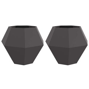 vidaXL Donica 2 szt. Czarny 100 x 100 x 80 cm Stal
