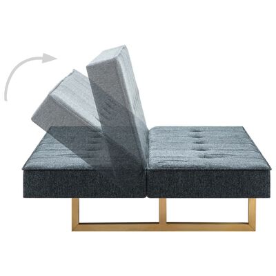 vidaXL Sofa rozkładana, tapicerowana materiałem, ciemnoszara